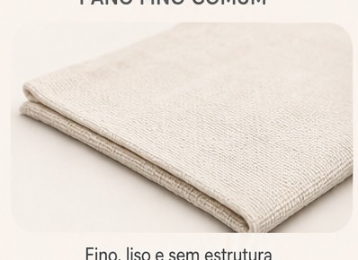 Pano fino comum dobrado