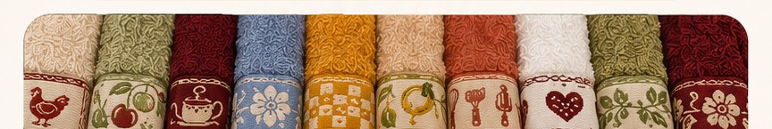 Variedade de panos jacquard enrolados lado a lado
